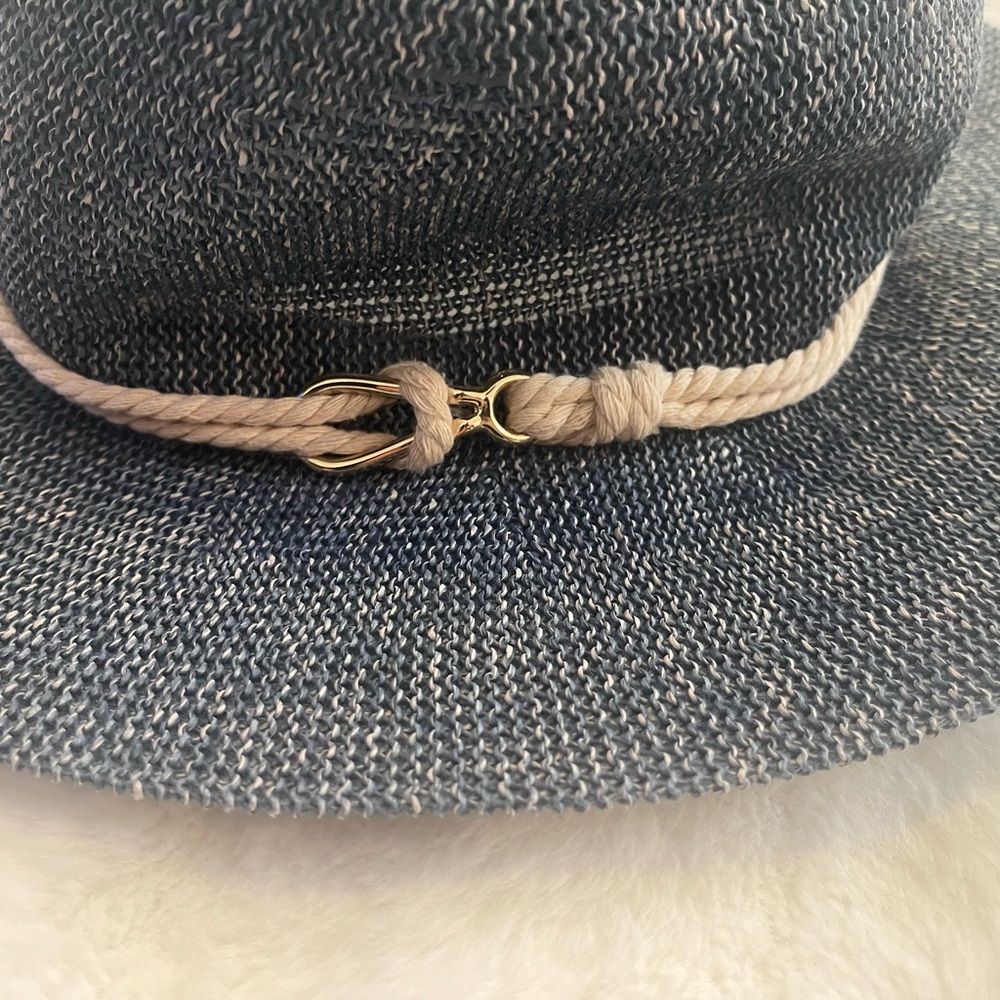 Vince Camuto Blue Paper Panama Hat - Picture 8 of 8